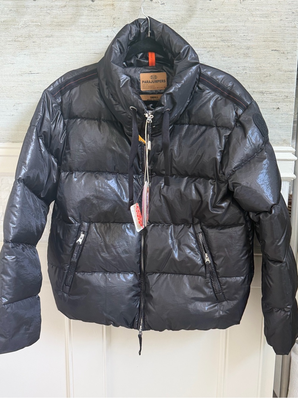NWT new small free people parajumpers down puffer jacket black